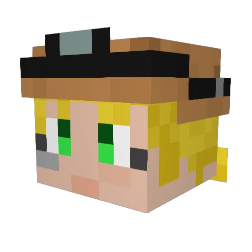 Robert_le_berger Minecraft avatar head, 3D render