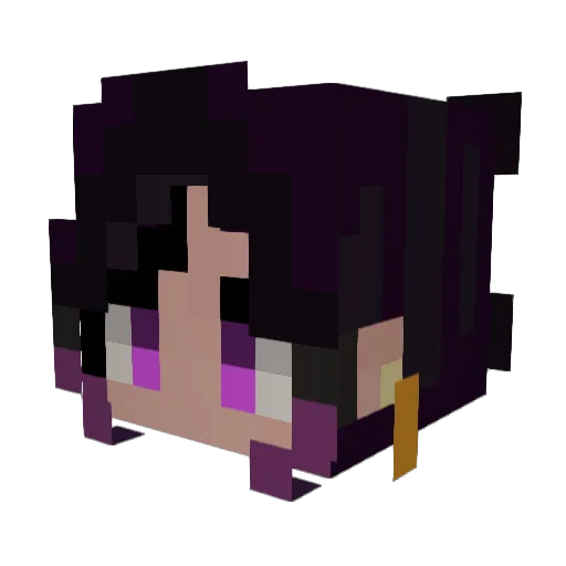 Roberta15 Minecraft avatar head, 3D render