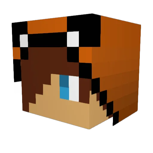 Robertamdreas Minecraft avatar head, 3D render