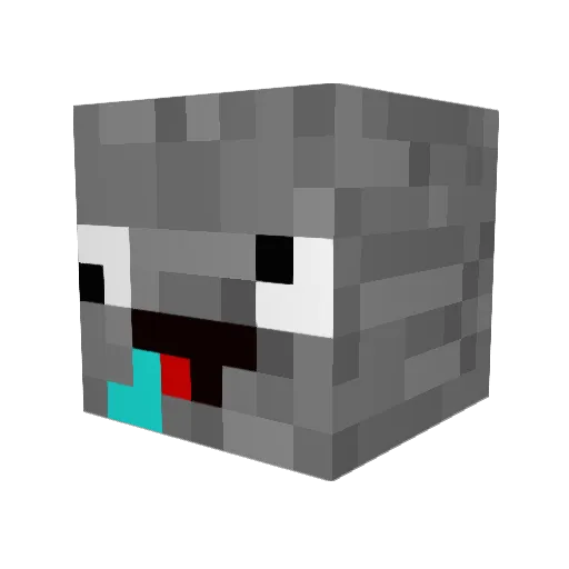 Robertinoo Minecraft avatar head, 3D render