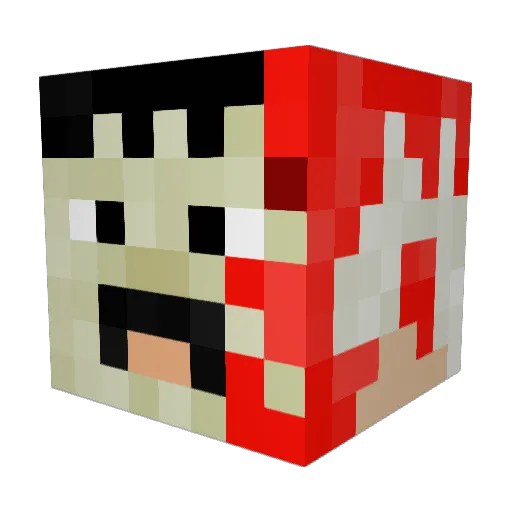 Robertito1977 Minecraft avatar head, 3D render