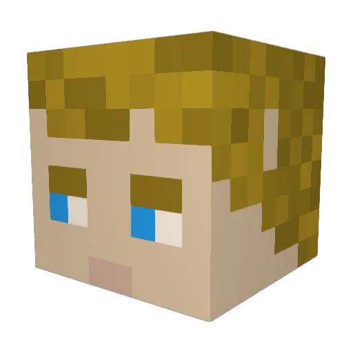Robertjackson Minecraft avatar head, 3D render