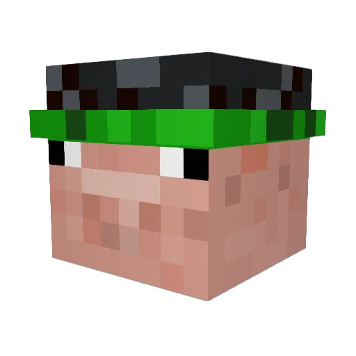 RobertoCarLost Minecraft avatar head, 3D render