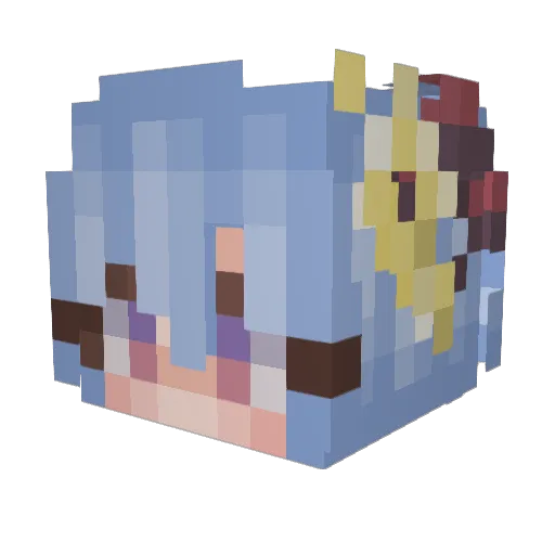 Robertoluis Minecraft avatar head, 3D render