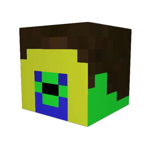 Robertos09 Minecraft avatar head, 3D render