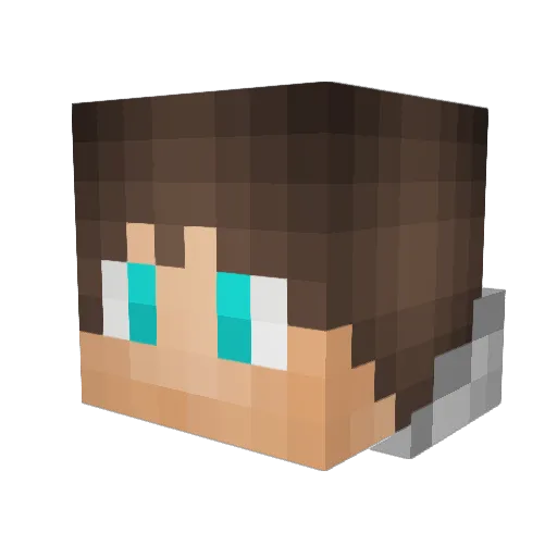RobertsonCJR Minecraft avatar head, 3D render