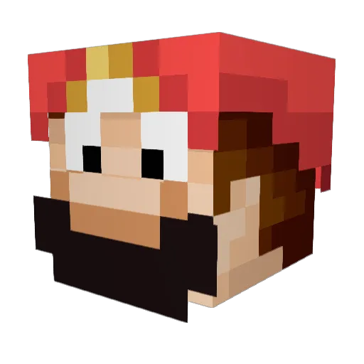 Robertves Minecraft avatar head, 3D render