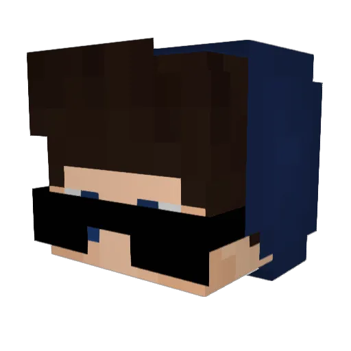 Robertzheng Minecraft avatar head, 3D render