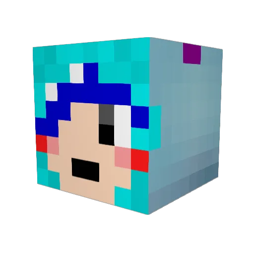 Robggo_ Minecraft avatar head, 3D render
