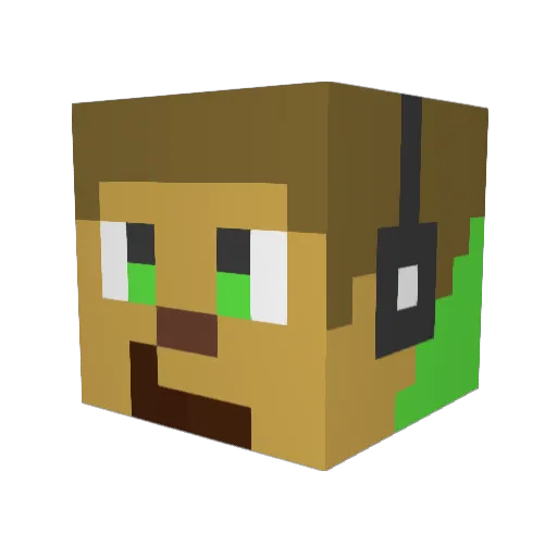 Robi2000 Minecraft avatar head, 3D render