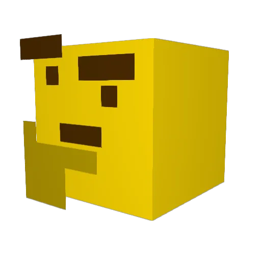Robieeey Minecraft avatar head, 3D render
