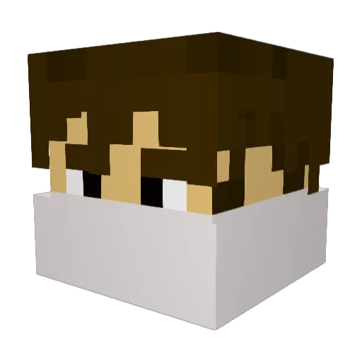 Robiki44 Minecraft avatar head, 3D render