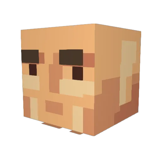 Robin6688 Minecraft avatar head, 3D render