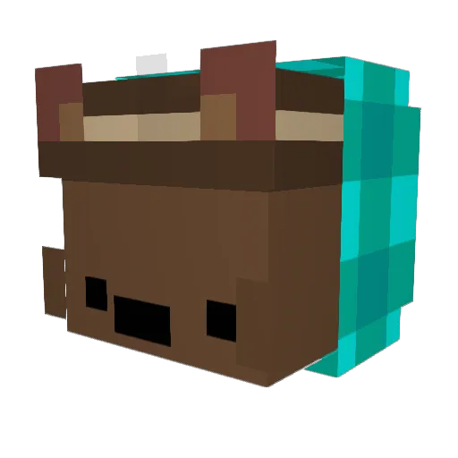 RobinBRKLY Minecraft avatar head, 3D render