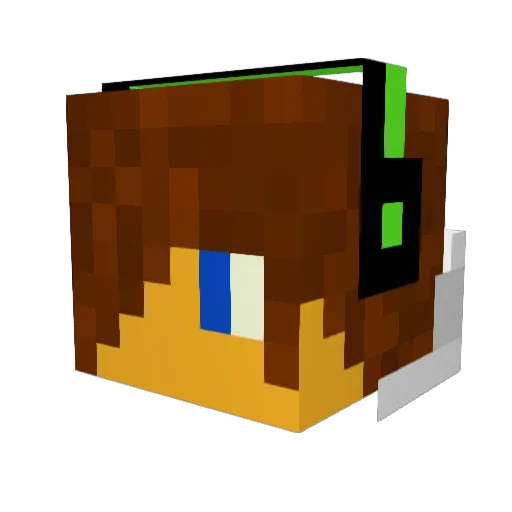 RobinBence Minecraft avatar head, 3D render