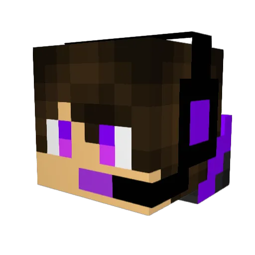 RobinCharles Minecraft avatar head, 3D render