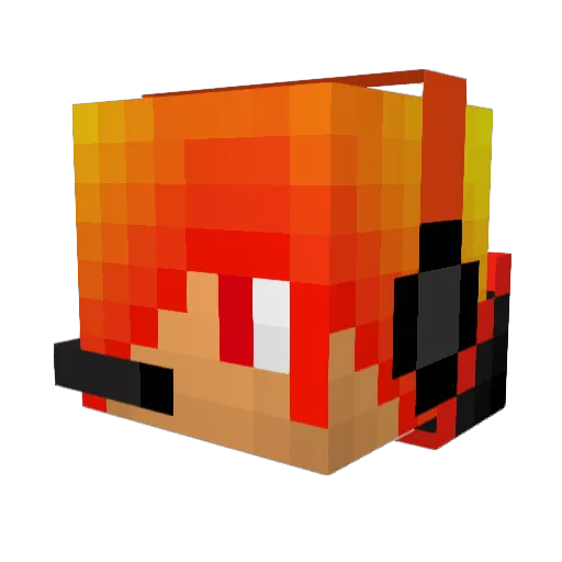 RobinChews Minecraft avatar head, 3D render