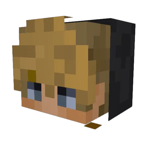 RobinGvL Minecraft avatar head, 3D render