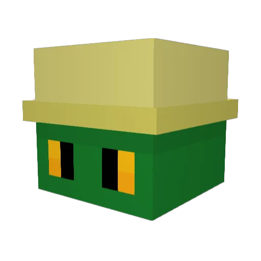 RobinJensen Minecraft avatar head, 3D render