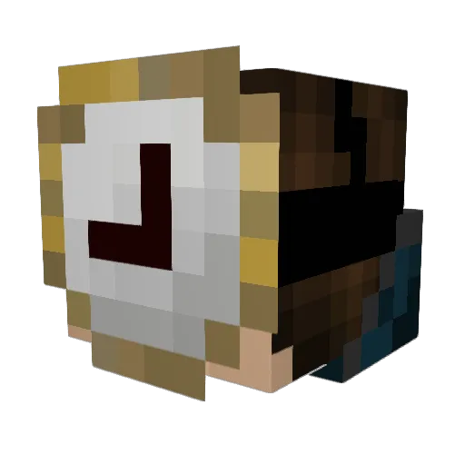 RobinLIH Minecraft avatar head, 3D render