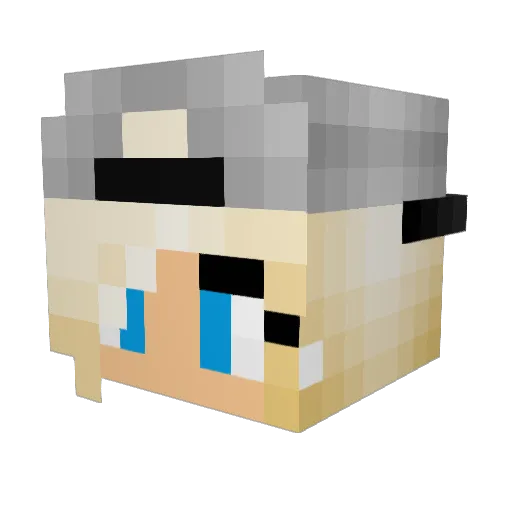 RobinLuv Minecraft avatar head, 3D render