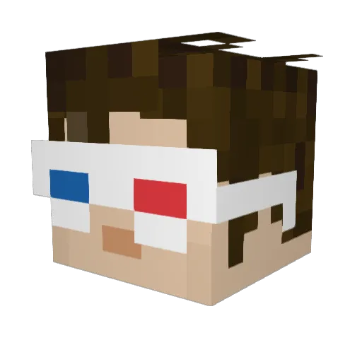 RobinNevruz Minecraft avatar head, 3D render