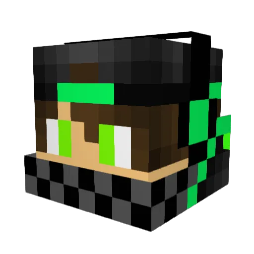 RobinTheDJ Minecraft avatar head, 3D render