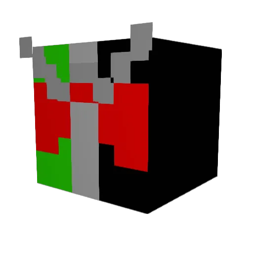 RobinYukimura Minecraft avatar head, 3D render