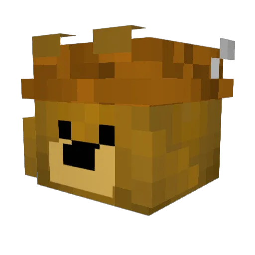 Robines Minecraft avatar head, 3D render