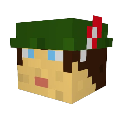 Robinhood13131 Minecraft avatar head, 3D render