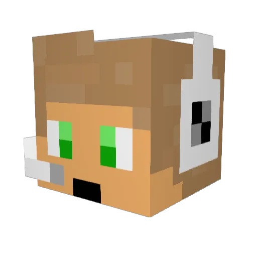 Robinolini Minecraft avatar head, 3D render