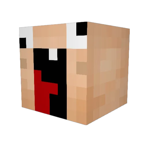Robinouze Minecraft avatar head, 3D render