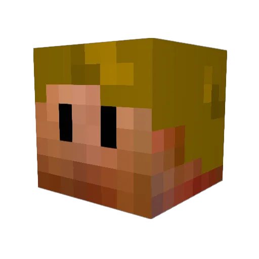 Robism Minecraft avatar head, 3D render