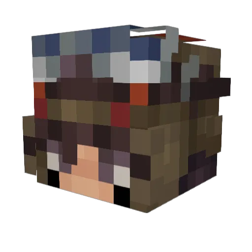 Roblez2k Minecraft avatar head, 3D render