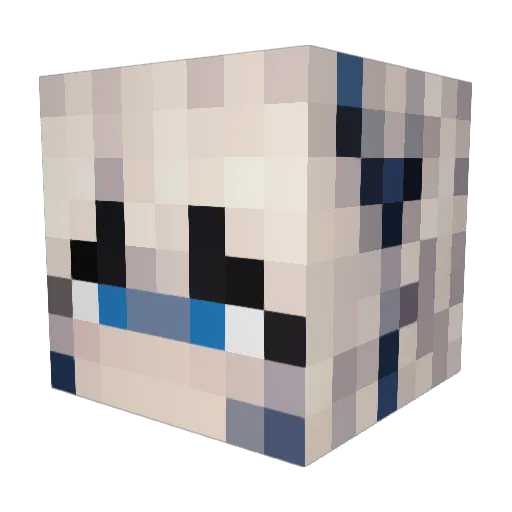 Roblia3 Minecraft avatar head, 3D render