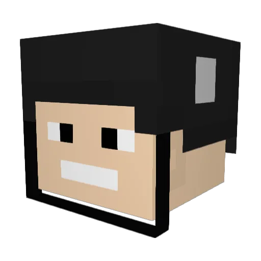 RobloxIsBetter07 Minecraft avatar head, 3D render