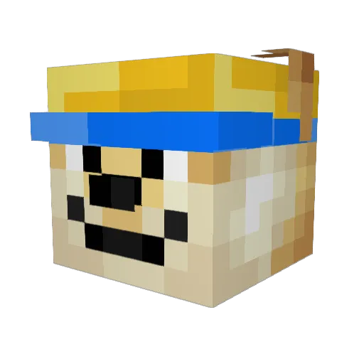 RobloxNoob2016 Minecraft avatar head, 3D render