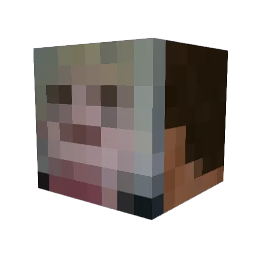 Robloxiangod69 Minecraft avatar head, 3D render