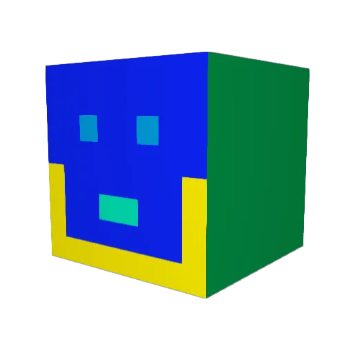 RoboBart1 Minecraft avatar head, 3D render