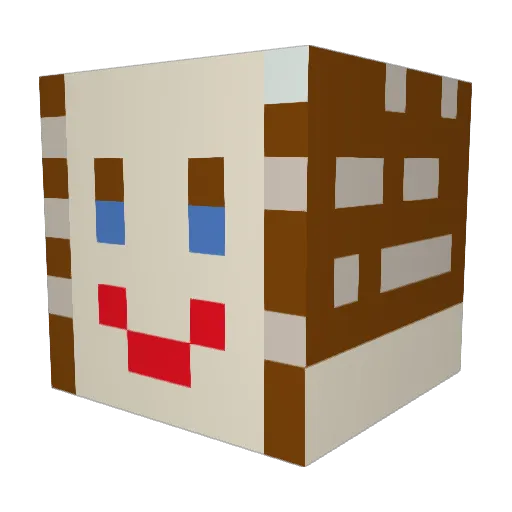 RoboBrett Minecraft avatar head, 3D render