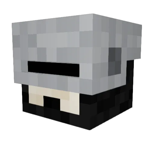 RoboCop13 Minecraft avatar head, 3D render