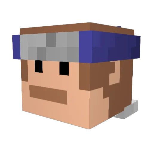 RoboEnder2 Minecraft avatar head, 3D render