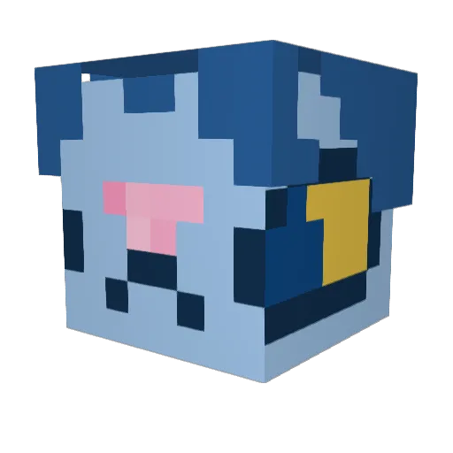 RoboLamp Minecraft avatar head, 3D render