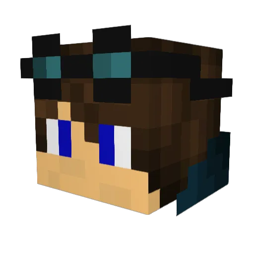 RoboMen33 Minecraft avatar head, 3D render