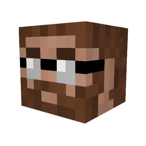 RoboPolo Minecraft avatar head, 3D render