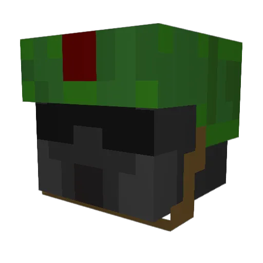 RoboPyro Minecraft avatar head, 3D render