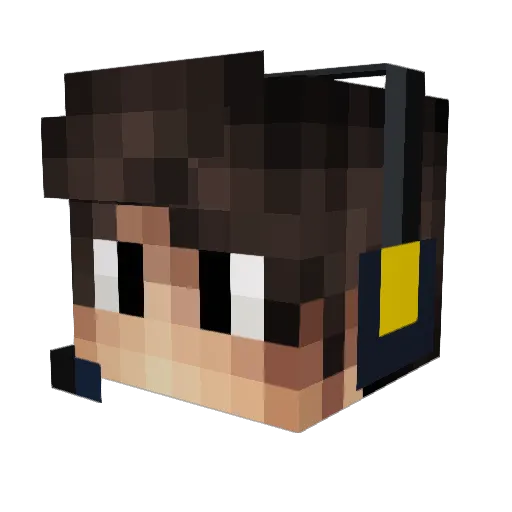 RoboRob0 Minecraft avatar head, 3D render