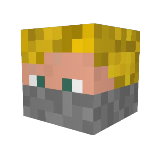 RoboSkull599 Minecraft avatar head, 3D render