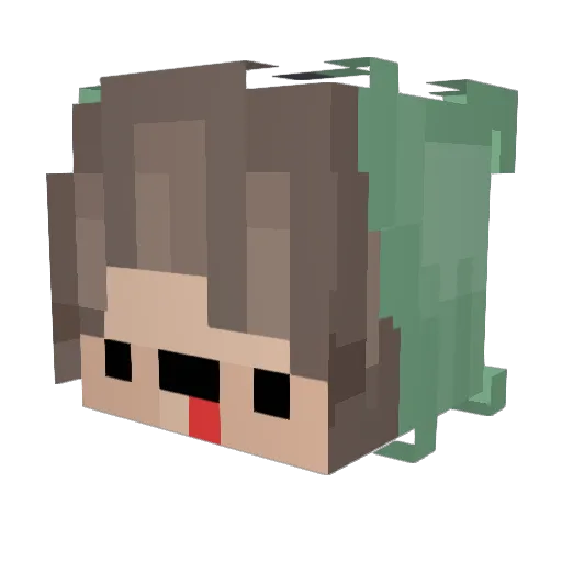 RoboTNT Minecraft avatar head, 3D render
