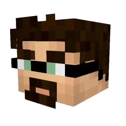 RoboThom_ Minecraft avatar head, 3D render